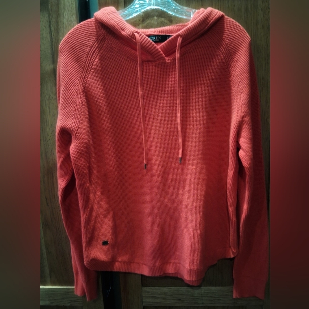 Ralph LaurenOrange Hooded Sweater